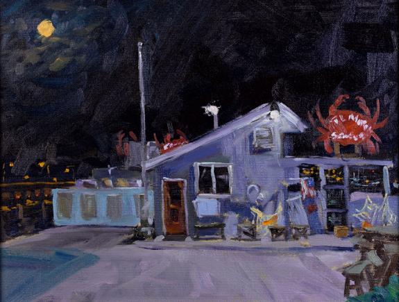 Moon Rise Over TJ Morris Seafood